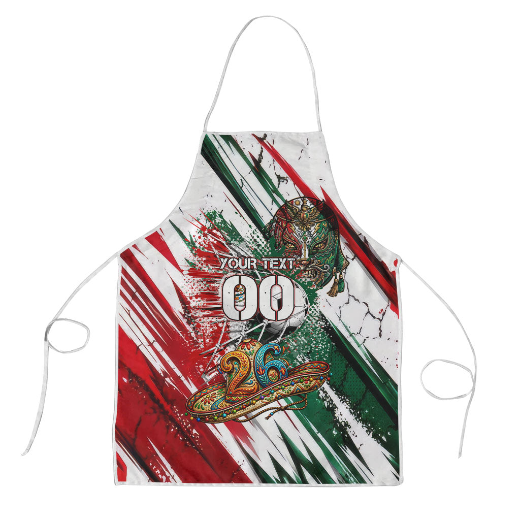 Personalized Mexico Football Ganadores Apron Aztec Jaguar Cultural Heritage Soccer Art