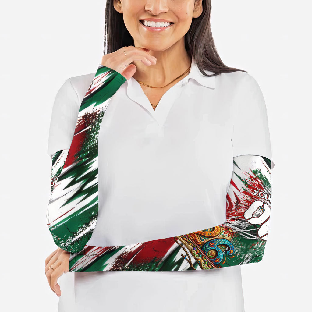 Personalized Mexico Football Ganadores Arm Sleeves Aztec Jaguar Cultural Heritage Soccer Art