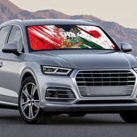 Personalized Mexico Football Ganadores Auto Sun Shade Aztec Jaguar Cultural Heritage Soccer Art