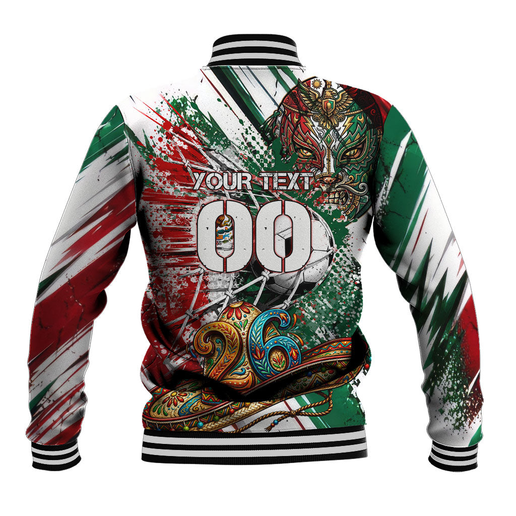 Personalized Mexico Football Ganadores Baseball Jacket Aztec Jaguar Cultural Heritage Soccer Art