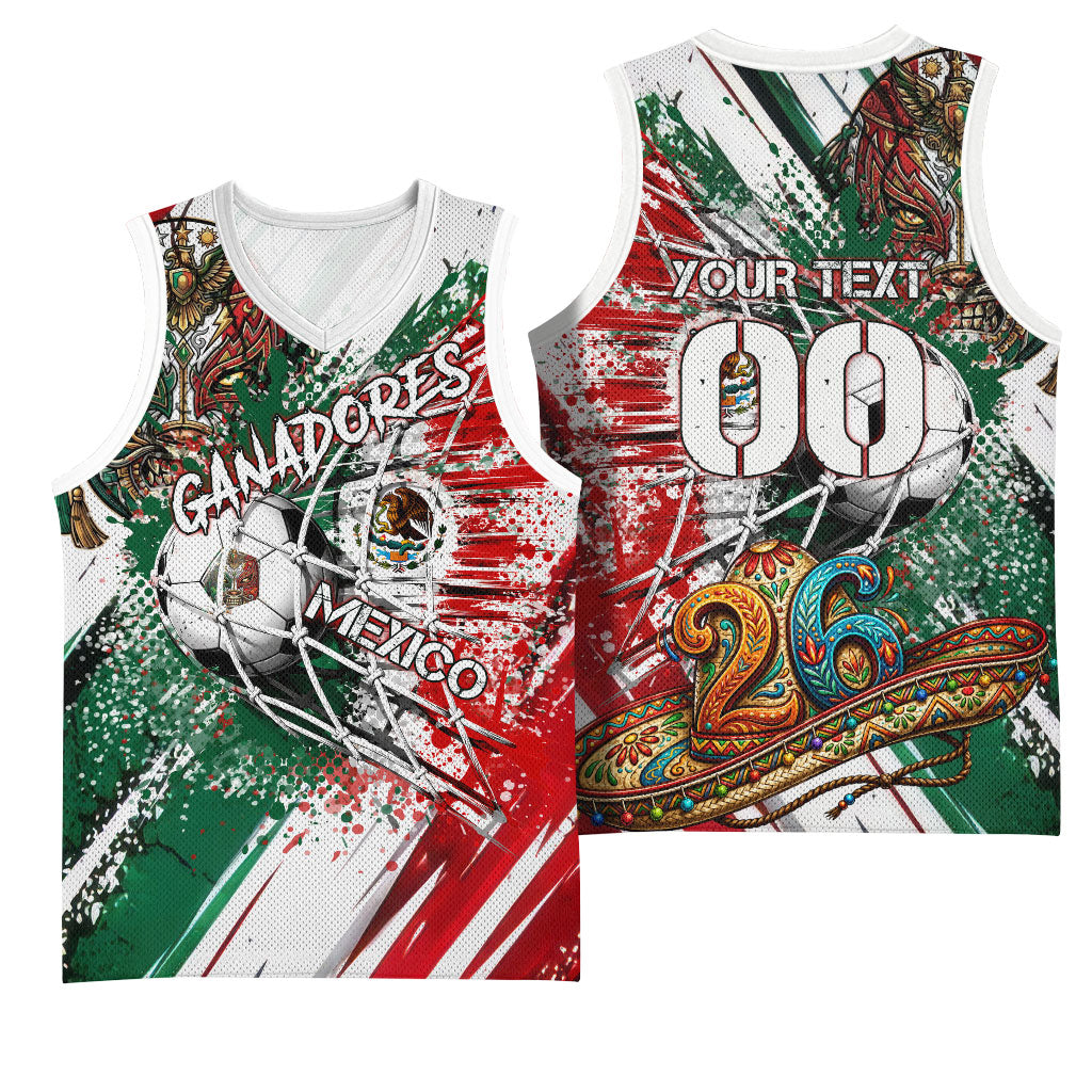 Personalized Mexico Football Ganadores Basketball Jersey Aztec Jaguar Cultural Heritage Soccer Art