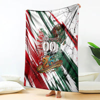 Personalized Mexico Football Ganadores Blanket Aztec Jaguar Cultural Heritage Soccer Art