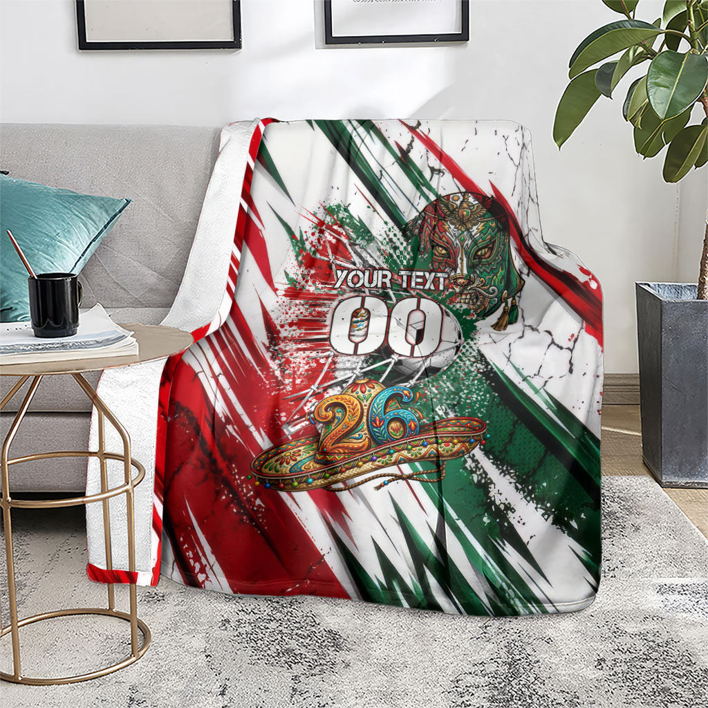 Personalized Mexico Football Ganadores Blanket Aztec Jaguar Cultural Heritage Soccer Art