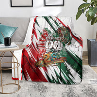 Personalized Mexico Football Ganadores Blanket Aztec Jaguar Cultural Heritage Soccer Art
