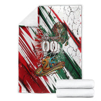 Personalized Mexico Football Ganadores Blanket Aztec Jaguar Cultural Heritage Soccer Art