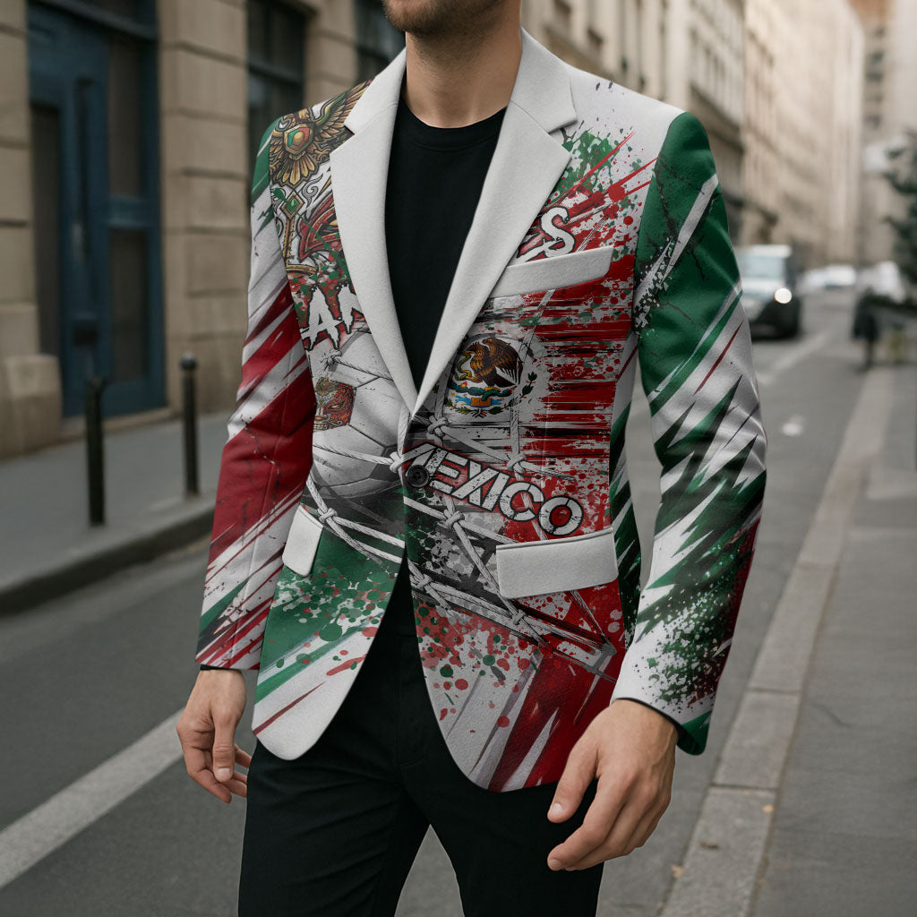 Personalized Mexico Football Ganadores Blazer Aztec Jaguar Cultural Heritage Soccer Art