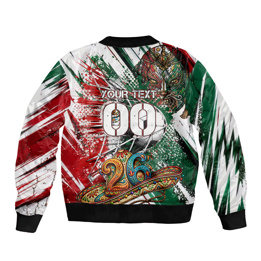 Personalized Mexico Football Ganadores Bomber Jacket Aztec Jaguar Cultural Heritage Soccer Art