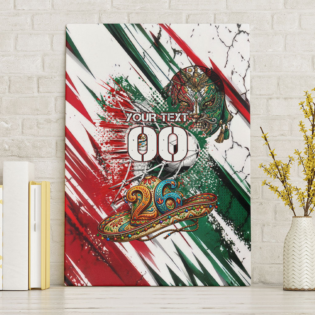 Personalized Mexico Football Ganadores Canvas Wall Art Aztec Jaguar Cultural Heritage Soccer Art