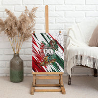 Personalized Mexico Football Ganadores Canvas Wall Art Aztec Jaguar Cultural Heritage Soccer Art