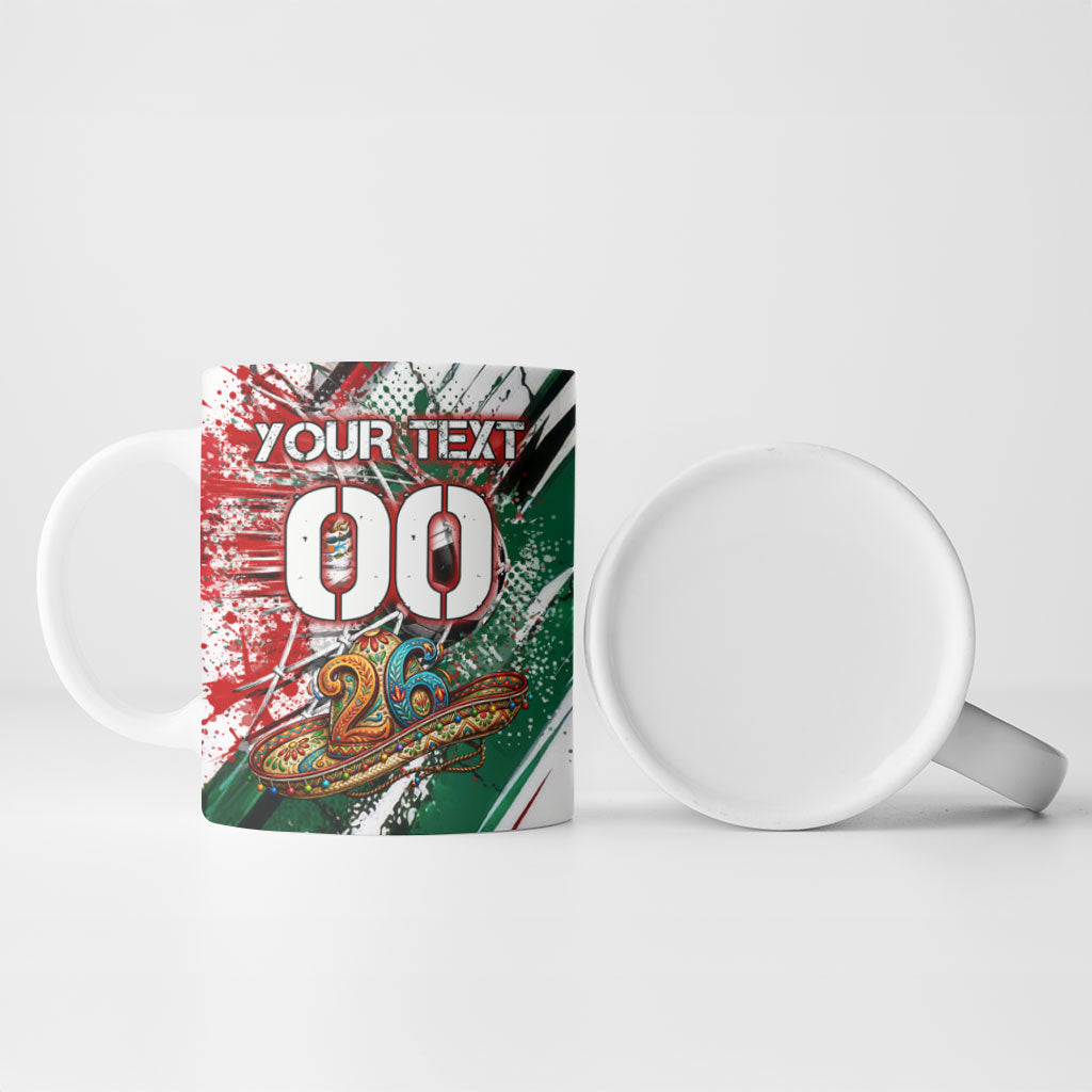 Personalized Mexico Football Ganadores Ceramic Mug Aztec Jaguar Cultural Heritage Soccer Art