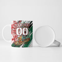 Personalized Mexico Football Ganadores Ceramic Mug Aztec Jaguar Cultural Heritage Soccer Art