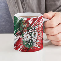 Personalized Mexico Football Ganadores Ceramic Mug Aztec Jaguar Cultural Heritage Soccer Art