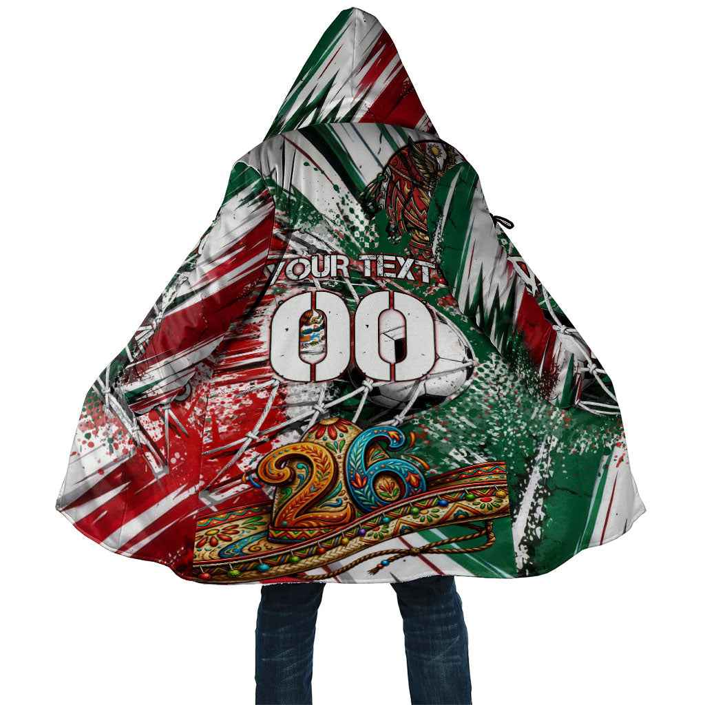 Personalized Mexico Football Ganadores Cloak Aztec Jaguar Cultural Heritage Soccer Art