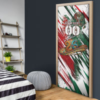 Personalized Mexico Football Ganadores Door Cover Aztec Jaguar Cultural Heritage Soccer Art