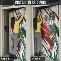 Personalized Mexico Football Ganadores Door Cover Aztec Jaguar Cultural Heritage Soccer Art