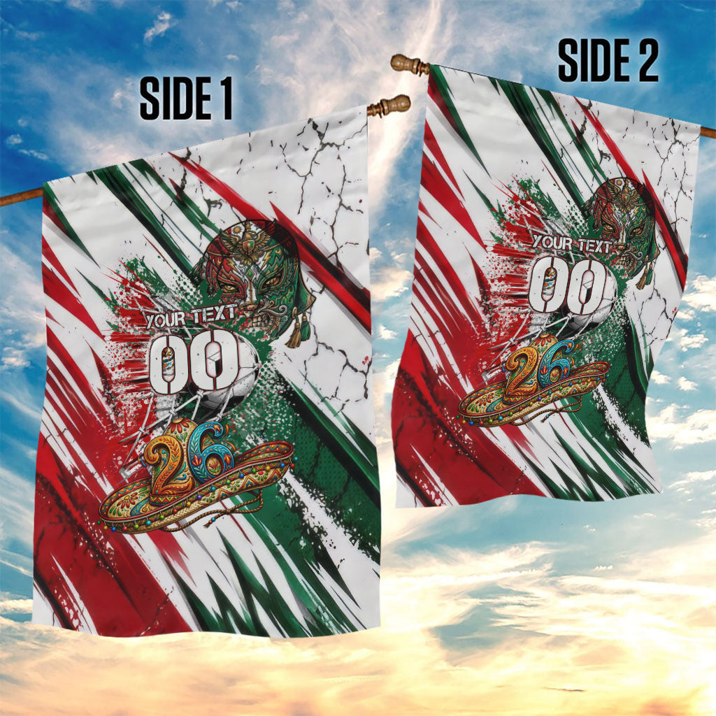 Personalized Mexico Football Ganadores Garden Flag Aztec Jaguar Cultural Heritage Soccer Art