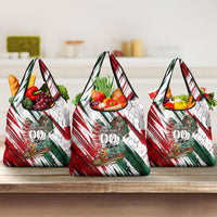 Personalized Mexico Football Ganadores Grocery Bag Aztec Jaguar Cultural Heritage Soccer Art