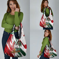 Personalized Mexico Football Ganadores Grocery Bag Aztec Jaguar Cultural Heritage Soccer Art