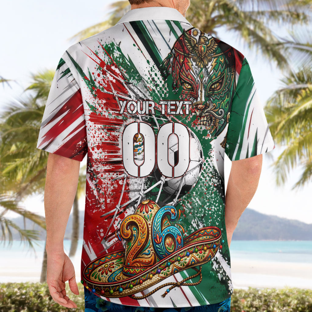 Personalized Mexico Football Ganadores Hawaiian Shirt Aztec Jaguar Cultural Heritage Soccer Art