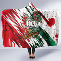 Personalized Mexico Football Ganadores Hooded Blanket Aztec Jaguar Cultural Heritage Soccer Art