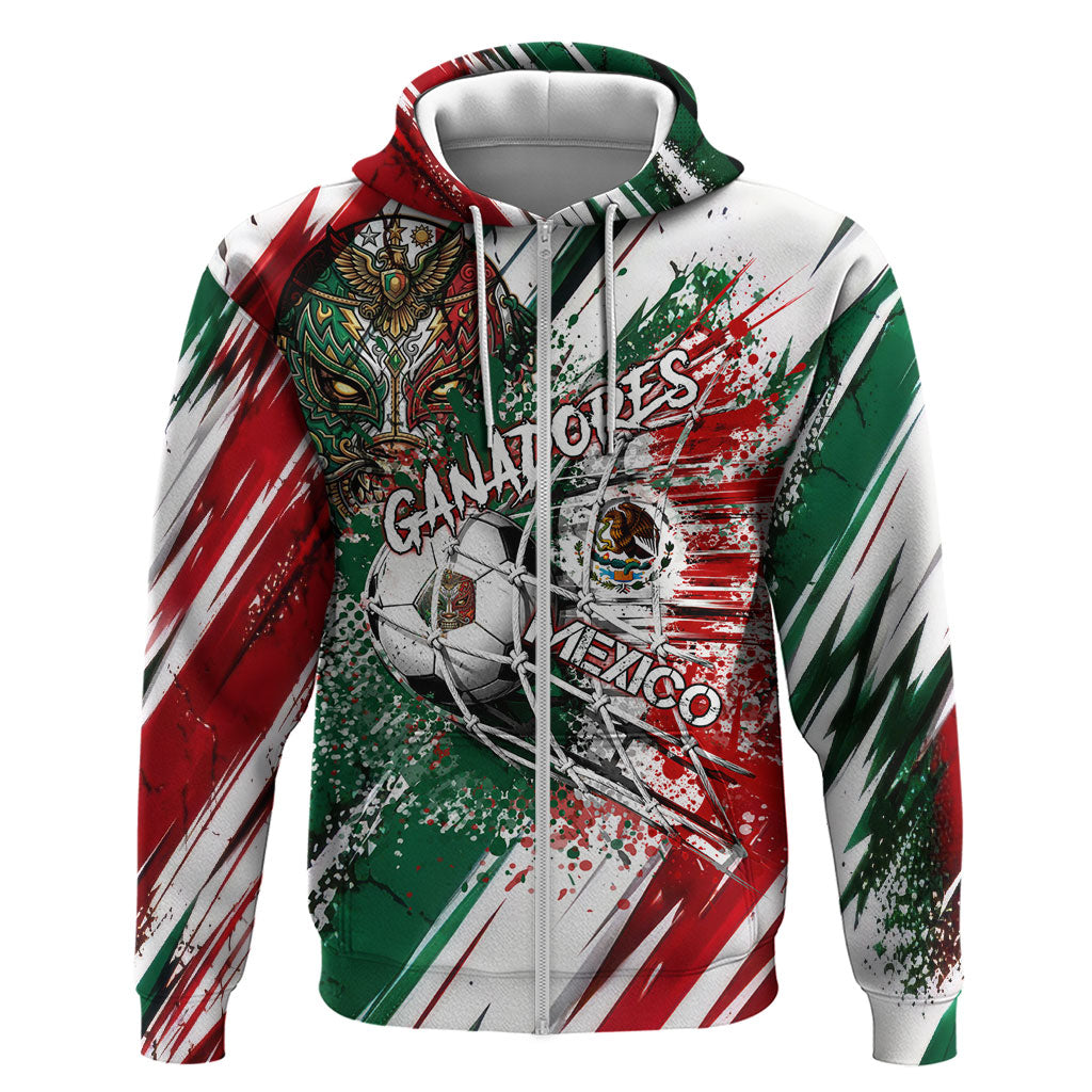 Personalized Mexico Football Ganadores Hoodie Aztec Jaguar Cultural Heritage Soccer Art