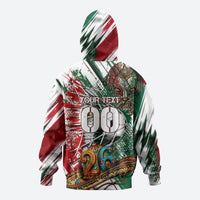 Personalized Mexico Football Ganadores Hoodie Aztec Jaguar Cultural Heritage Soccer Art