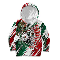 Personalized Mexico Football Ganadores Kid Hoodie Aztec Jaguar Cultural Heritage Soccer Art