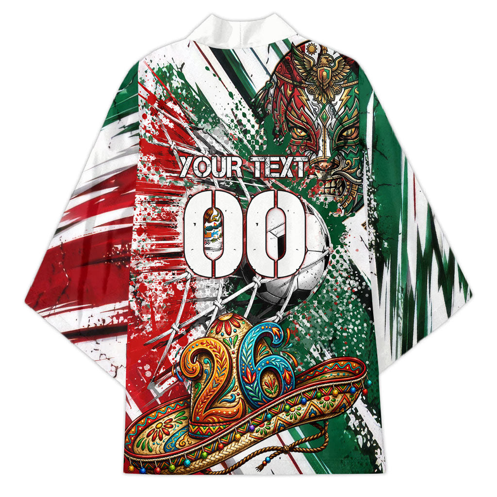 Personalized Mexico Football Ganadores Kimono Aztec Jaguar Cultural Heritage Soccer Art