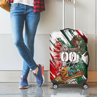 Personalized Mexico Football Ganadores Luggage Cover Aztec Jaguar Cultural Heritage Soccer Art