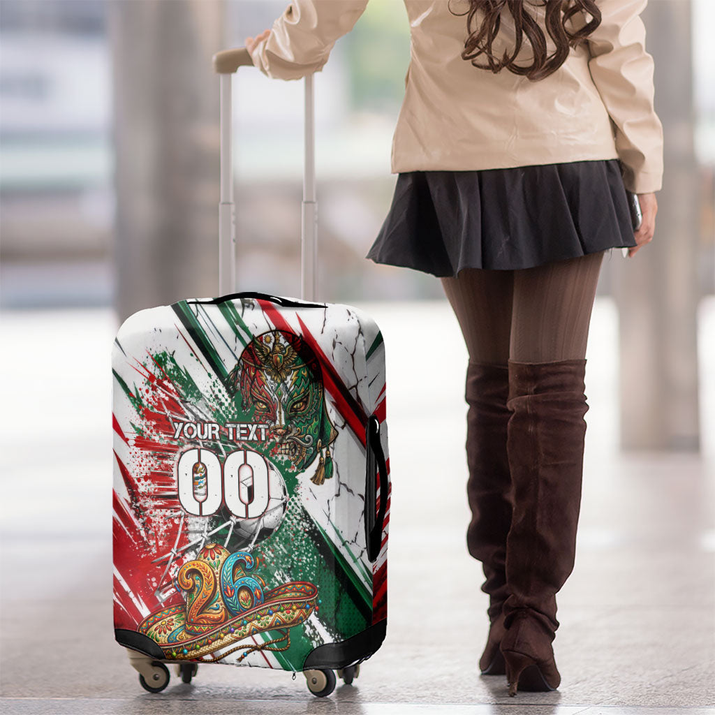 Personalized Mexico Football Ganadores Luggage Cover Aztec Jaguar Cultural Heritage Soccer Art