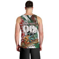 Personalized Mexico Football Ganadores Men Tank Top Aztec Jaguar Cultural Heritage Soccer Art