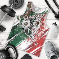 Personalized Mexico Football Ganadores Men Tank Top Aztec Jaguar Cultural Heritage Soccer Art