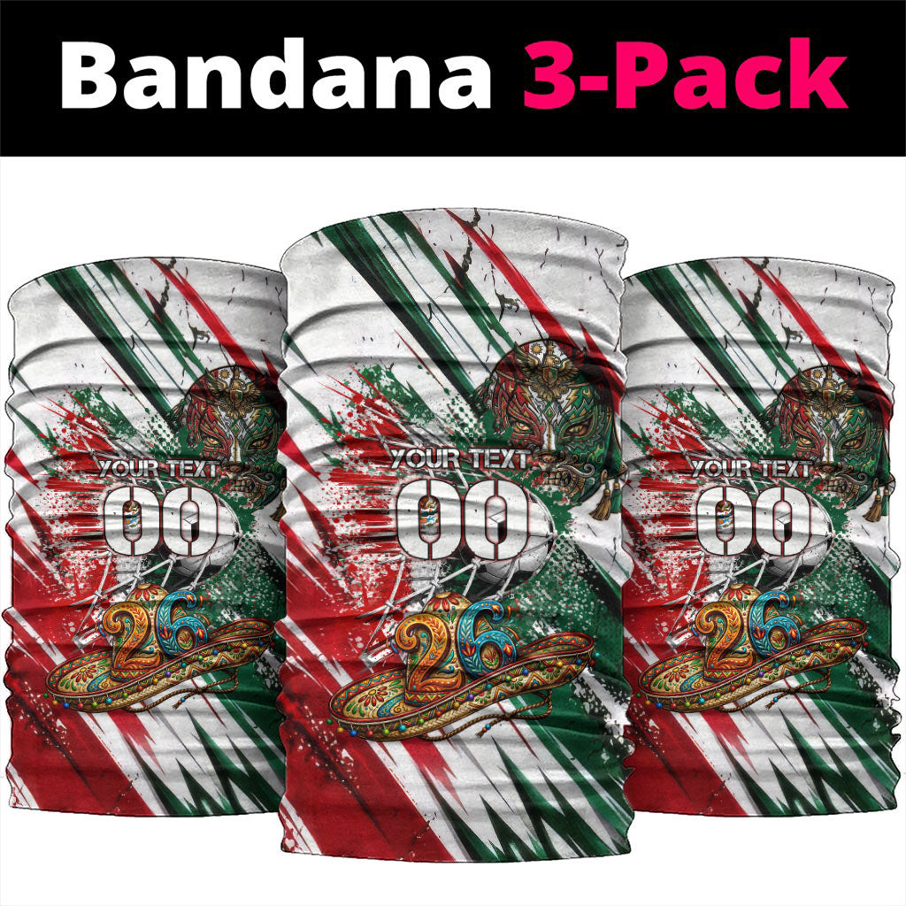 Personalized Mexico Football Ganadores Neck Gaiter Aztec Jaguar Cultural Heritage Soccer Art