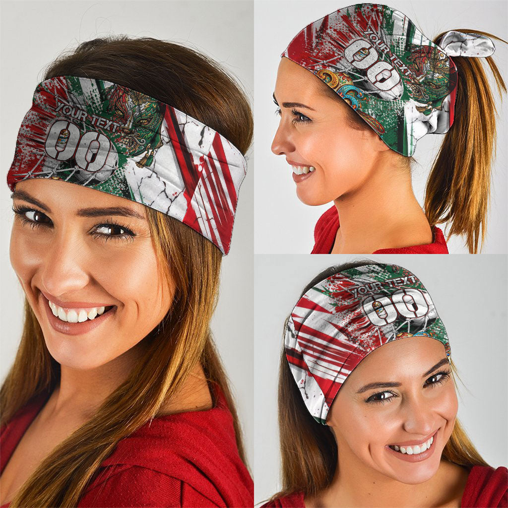 Personalized Mexico Football Ganadores Neck Gaiter Aztec Jaguar Cultural Heritage Soccer Art