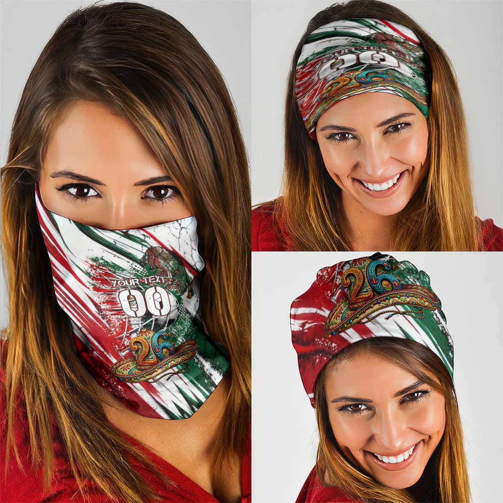 Personalized Mexico Football Ganadores Neck Gaiter Aztec Jaguar Cultural Heritage Soccer Art