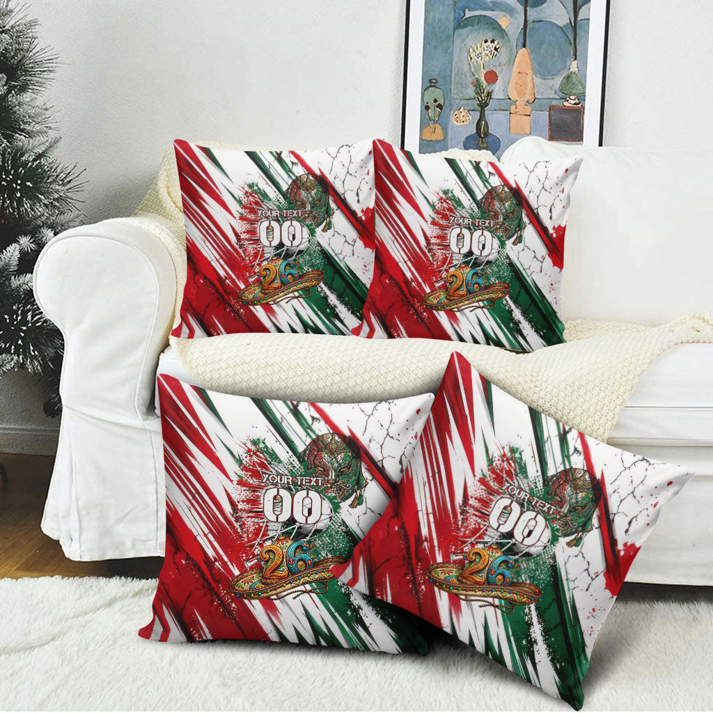 Personalized Mexico Football Ganadores Pillow Cover Aztec Jaguar Cultural Heritage Soccer Art
