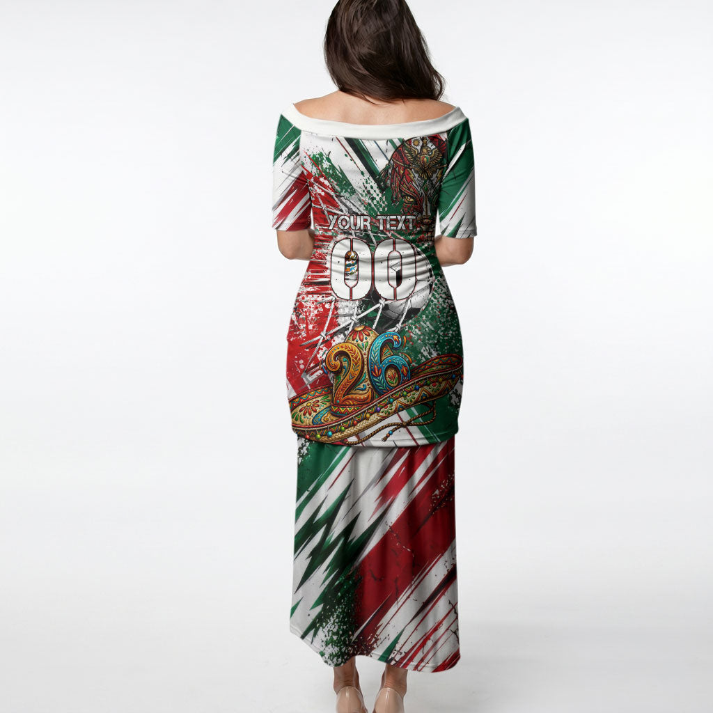 Personalized Mexico Football Ganadores Puletasi Aztec Jaguar Cultural Heritage Soccer Art