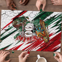 Personalized Mexico Football Ganadores Puzzle Aztec Jaguar Cultural Heritage Soccer Art