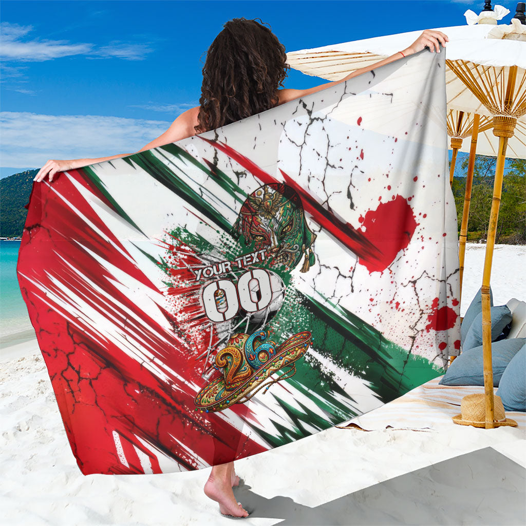 Personalized Mexico Football Ganadores Sarong Aztec Jaguar Cultural Heritage Soccer Art