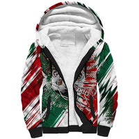 Personalized Mexico Football Ganadores Sherpa Hoodie Aztec Jaguar Cultural Heritage Soccer Art