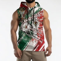 Personalized Mexico Football Ganadores Sleeveless Hoodie Aztec Jaguar Cultural Heritage Soccer Art