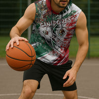 Personalized Mexico Football Ganadores Sleeveless Hoodie Aztec Jaguar Cultural Heritage Soccer Art