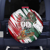 Personalized Mexico Football Ganadores Spare Tire Cover Aztec Jaguar Cultural Heritage Soccer Art
