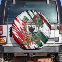 Personalized Mexico Football Ganadores Spare Tire Cover Aztec Jaguar Cultural Heritage Soccer Art