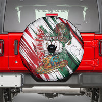 Personalized Mexico Football Ganadores Spare Tire Cover Aztec Jaguar Cultural Heritage Soccer Art