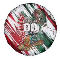 Personalized Mexico Football Ganadores Spare Tire Cover Aztec Jaguar Cultural Heritage Soccer Art