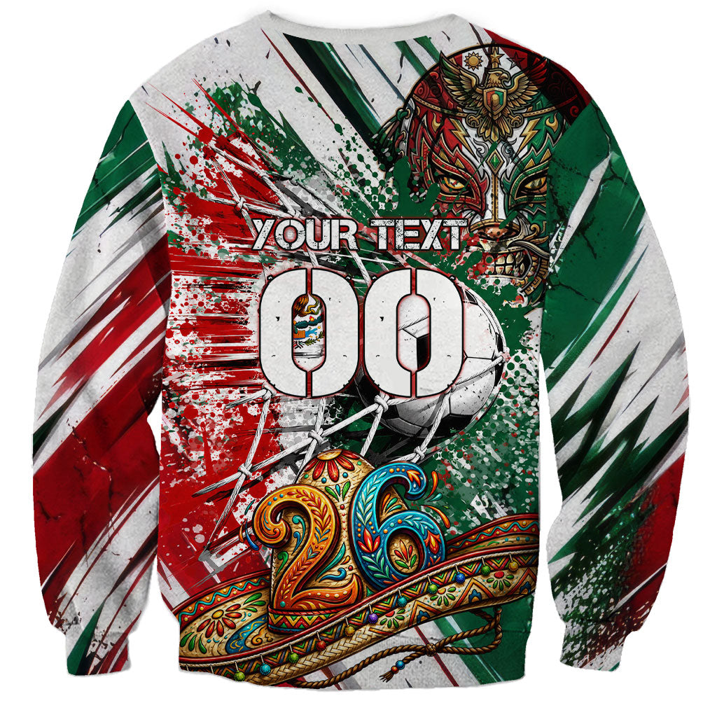 Personalized Mexico Football Ganadores Sweatshirt Aztec Jaguar Cultural Heritage Soccer Art
