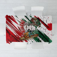 Personalized Mexico Football Ganadores Tablecloth Aztec Jaguar Cultural Heritage Soccer Art
