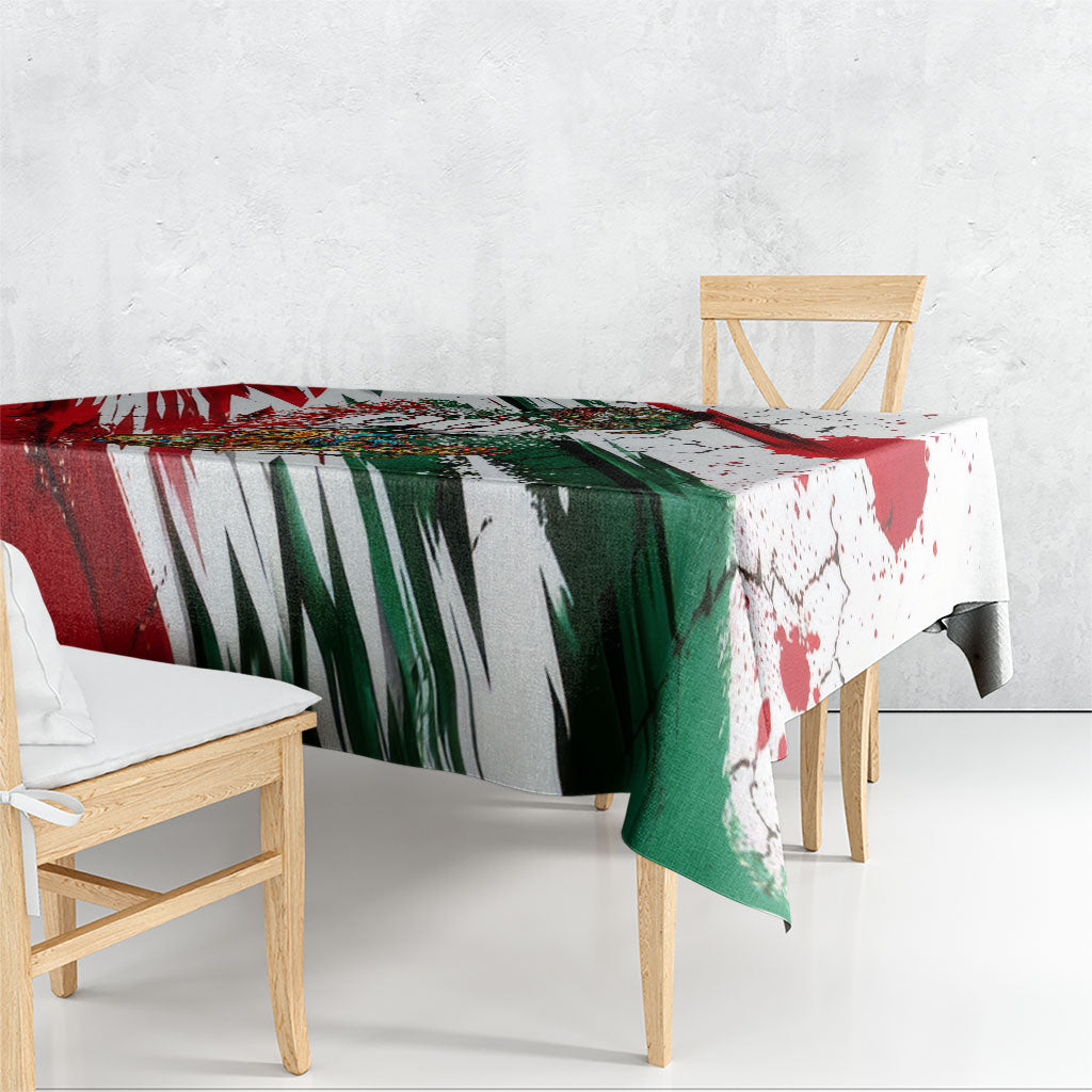 Personalized Mexico Football Ganadores Tablecloth Aztec Jaguar Cultural Heritage Soccer Art