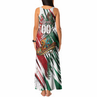 Personalized Mexico Football Ganadores Tank Maxi Dress Aztec Jaguar Cultural Heritage Soccer Art